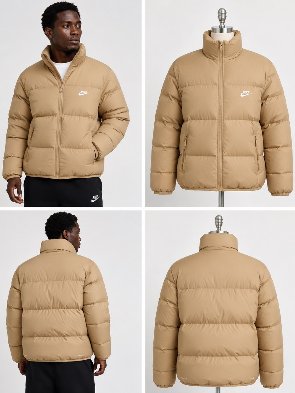 NIKE-  Men’s Beige/Tan Puffer Jacket